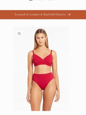 Bikini Village Sea levels swim Australia Hot red Two-Piece Bikini Set